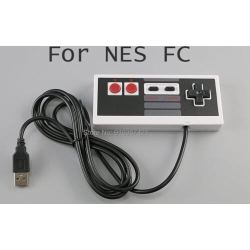 1pc Handle Wired USB For NES Gamepad PC/USB/NES Computer Video Game Mando Retro USB For NES Joystick Controle Manette