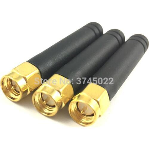 5pcs Sma Male Connector 2dbi 3G Gsm Antenna 824-960/1710-1900MHZ/2170MHZ Rubber Aerial