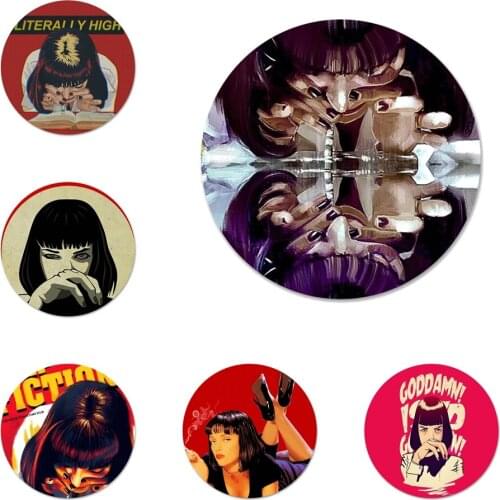 58mm Pulp Fiction Move Kitchen Home Decor Refrigerator Magnetic Stickers Opener Beer Coke