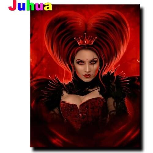 Diamond Painting Gothic Girl Rhinestones Diamond Mosaic Portrait 5D Diy Full Square Round Embroidery Beaded Darkness Woman Art