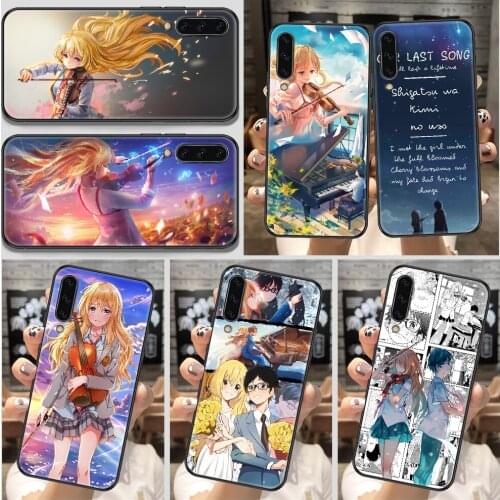 Your Lie in April Anime Phone Case For Samsung Galaxy A 10 12 20E 21S 30 32 40 50 51 52 70 71 72 5 6 7 2016 2018 black silicone