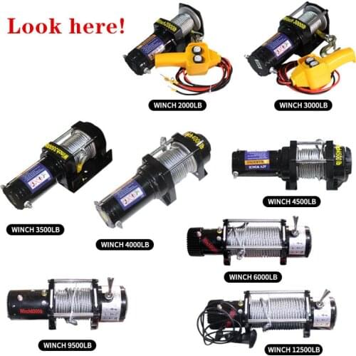 Car electric winch 12v electric winch 2000-12000lb electric car winch