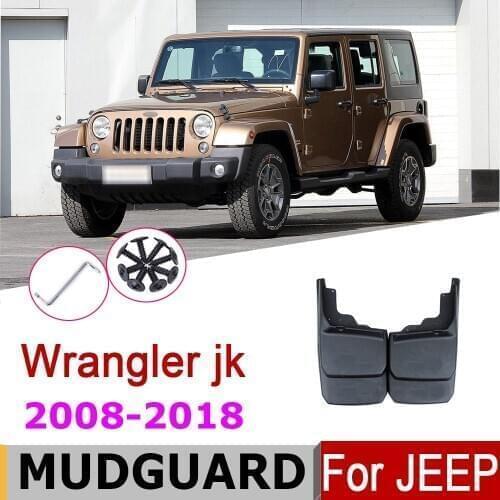 Car Fender For Jeep wrangler jk 2008-2018 Mudguard Car Fender Mud Guard Splash Flap Mudguards Accessories 2012 2014 2016 2017