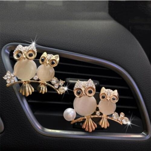 Car perfume car air conditioner air outlet perfume fragrance clip car interior decoration accessories jewelry owl deodorization