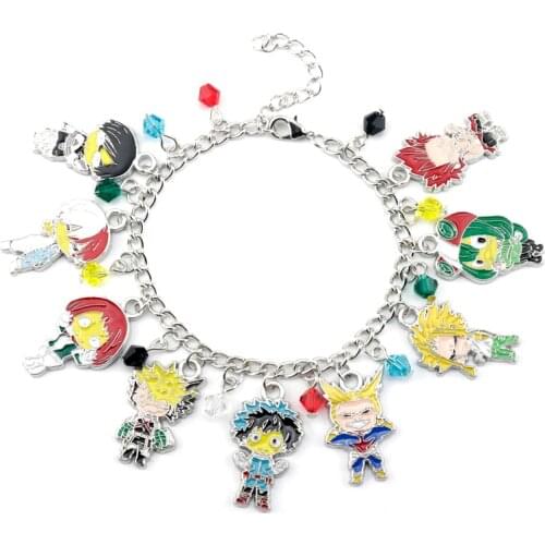 Anime My Hero Academia Enamel Alloy Bracelet Cartoon Figure Metal Bangles Bracelets Jewelry Gift for Boy Girls