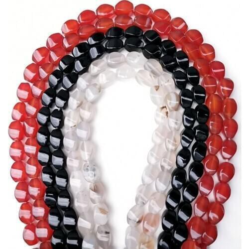 8x12mm onyx 3 color Twist Agat,Natural Stone Beads, Fahsion DIY Beads For Jewelry Making Strand 15" Free Shipping
