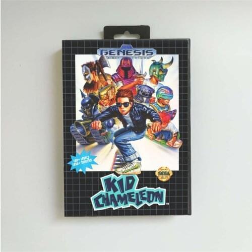 Kid Chameleon - USA Cover With Retail Box 16 Bit MD Game Card for Sega Megadrive Genesis Video Game Console