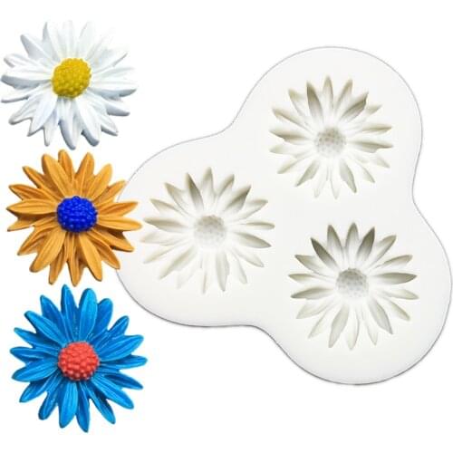 Daisy Shape Silicone Mold Sugarcraft Chocolate Cupcake Baking Mold Fondant Cake Decorating Tools
