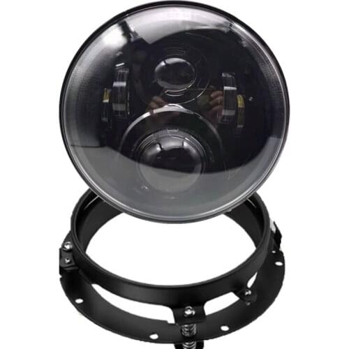 DOT 7 Inch 60W Motorcycle LED Headlight H4 High Low Beam Black Motorcycle Accessories 7'' Moto LED Headlamp Mounting Bracket