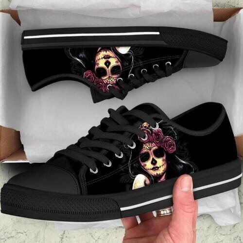 ELVISWORDS Classic Low Style Women Casual Sneakers Shoes Woman Canvas Vulcanize Flats Shoes for Ladies Lace Up Comfortable 2020