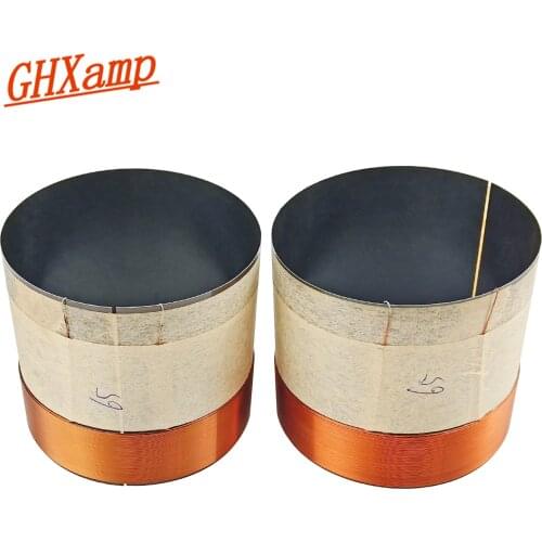 GHXAMP 65mm Bass Speaker Voice Coil 8Ohm Copper Wire Woofer Coil Gram Aluminum Frame Repair Loudspeaker Parts Diy 2pcs