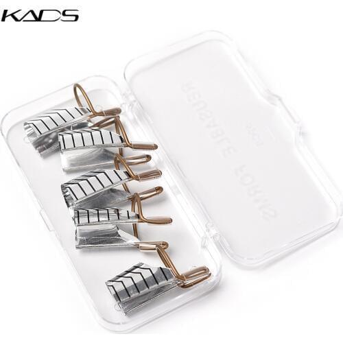 KADS 5pcs/pack Reusable Nail Art Forms for Extense Nails Builder Manicure UV Gel Tips Extension Builder Acrylic Tip Gel