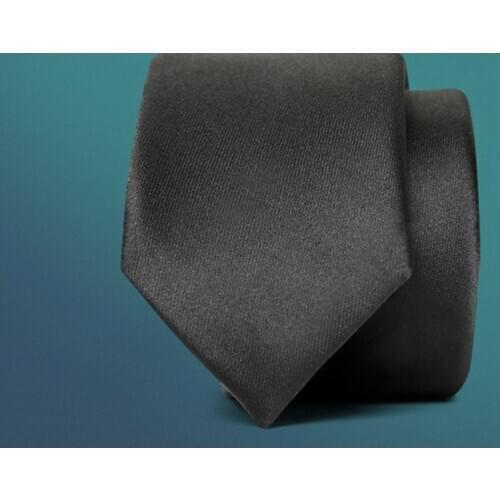 5cm classic men business man formal wedding groom zip tie solid black neck tie fashion shirt dress accessories with gift box