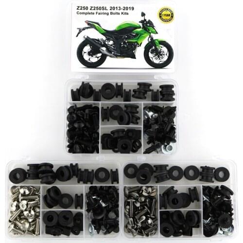 Fit For Kawasaki Z250 Z250SL 2013 2014 2015 2016 2017 2018 2019 Complete Full Fairing Bolts Kit Screws Clips Covering Bolt Steel