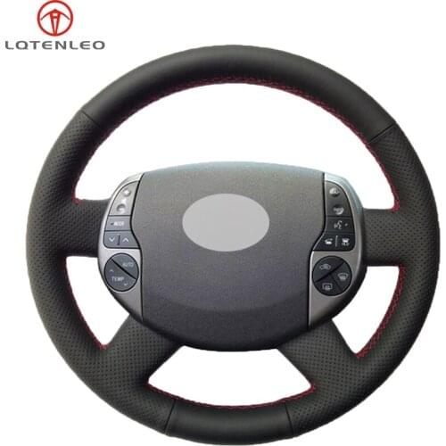 LQTENLEO Black PU Artificial Leather DIY Hand-stitched Car Steering Wheel Cover for Toyota Prius 20(XW20) 2004-2009