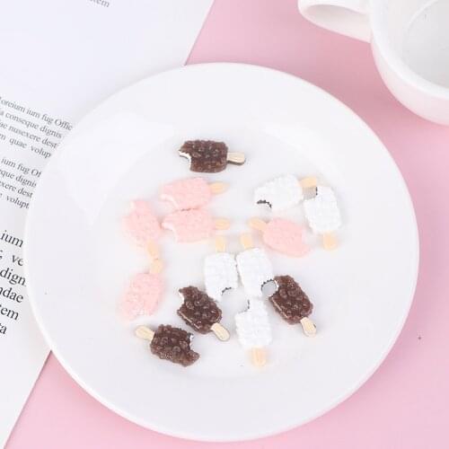 Hot Sale！5pcs Dollhouse Miniature Simulation Ice Cream Food Pretend Play Doll House Kitchen Doll Food Accessories
