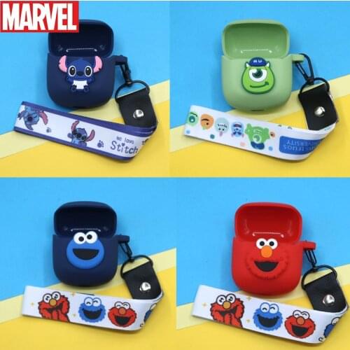 Cartoon Cover For JBL TOUR PRO+TWS Case Silicone Case Anti-fall Cover For JBL 220 Tws /Tune 225 Case With Keychain