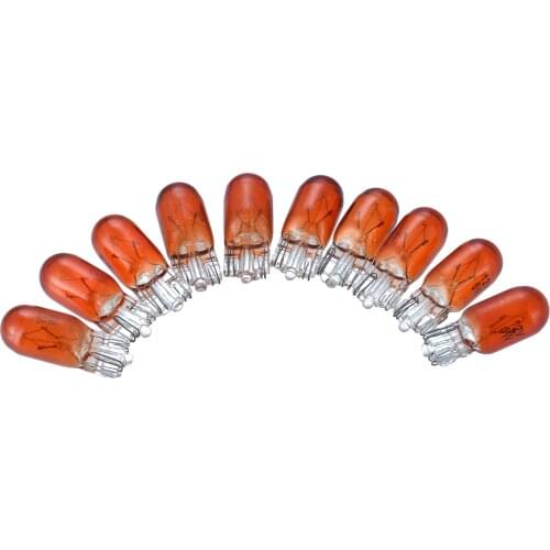 New 10pcs/set T10 168/W5W 5W 12V Car Sidelight Amber Halogen Signal Bulbs Reading Light Interior Clearance Bulbs