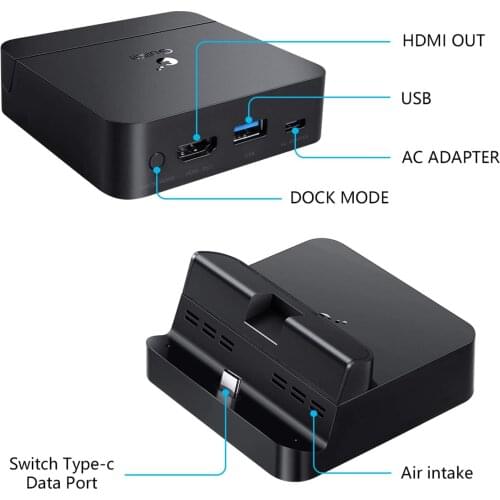GuliKit - NS06 Portable Dock Mount Accessories for Nintendo Switch
