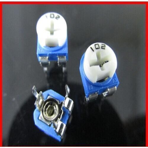 102 202 203 adjustable resistance 1K 2K 20K potentiometer blue and white adjustable blue and white adjustable horizontal