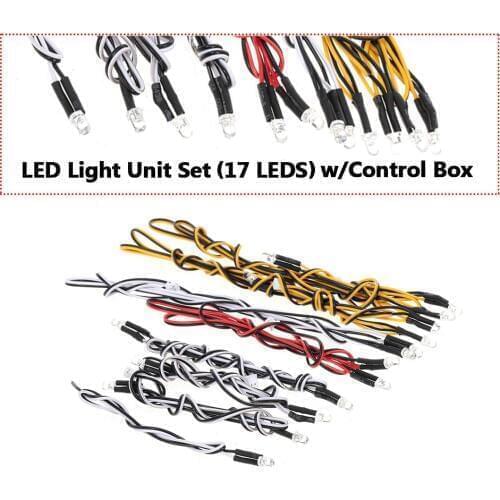 Professional Killerbody LED Light Unit Set with Control Box 17Pcs LEDS for KB 1/10 MARAUDER Axial SCX10 Traxxas RC Car