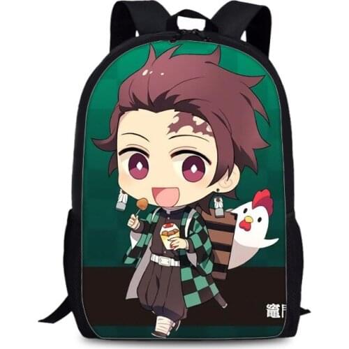 2021 New Casual Demon Slayer backpack Schoolbag Men/Women Shoulder Travel Bag Print Hip Hop Kpop Teenage Girls bag