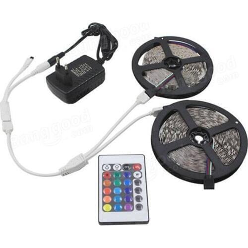 Tiras LED 3528 LED strip Light RGB 10 meter strip lights+controller+power supply kit for festival Christmas lighting decoration