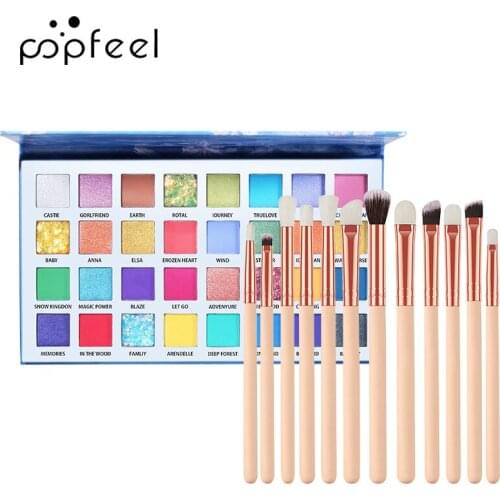 32 Colors Pearl Glitter Eyeshadow With 8 Brushes 10 Brushes Easy To Color Without Flying Eye Shadow Makeup Cosmetics TSLM1