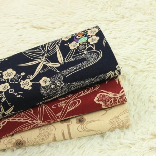 High quality pure cotton fabric thick tissu Owl printing tissus Handmade DIY clothing dress bag sewing fabric