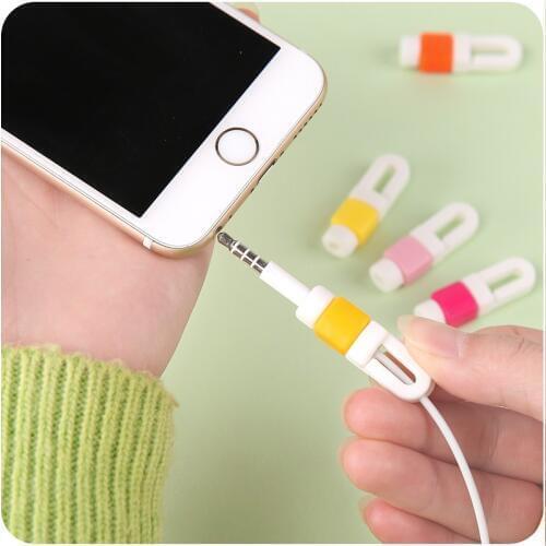 Earphone Cable Protector For iphone earphones Wire organizer Earpods Cord Protector Protective Case Colors Bobbin Winder Cover