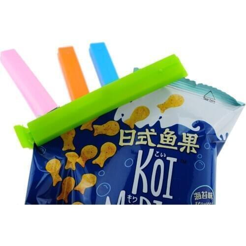 10PCS Portable new kitchen store food snacks seal closure pocket clip pinch-off pliers plastic tool closed clamp fresh food