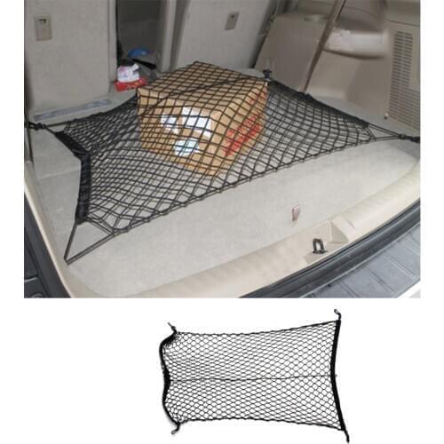 100x70cm Universal Durable Car Trunk Luggage Storage Cargo Organizer Nylon Elastic Mesh Net with 4 Hooks Wholesale