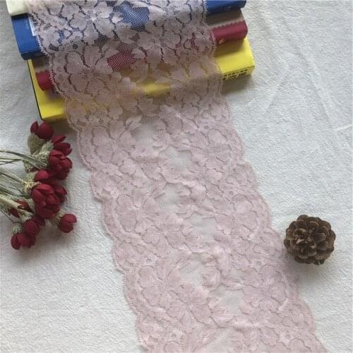 15.5cm Pink Soft Elastic Ribbon DIY Garment Sewing Accessories Handmade Evening Dress Underwear Hem African Lace Fabric Crafts