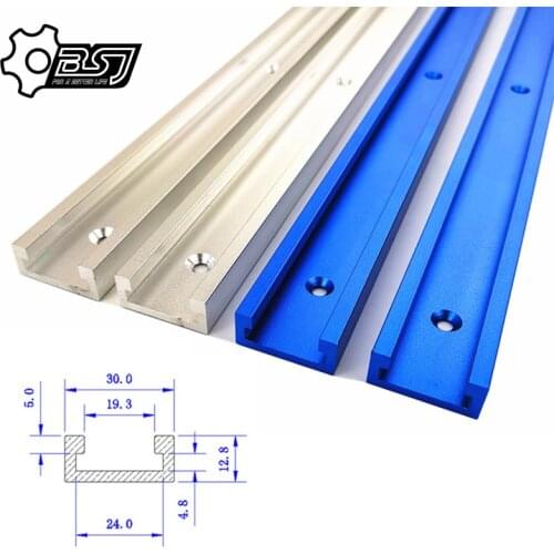 300-800mm Woodworking T-slot Miter Track Aluminum Alloy T-Track Miter Gauge Track Slot for Wood working Workbench Tools