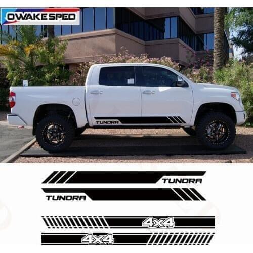 4X4 OFF ROAD Stripes Car Door Side Vinyl Decals For Toyota Tundra Auto Body Exterior Accessories Waterproof Stickers