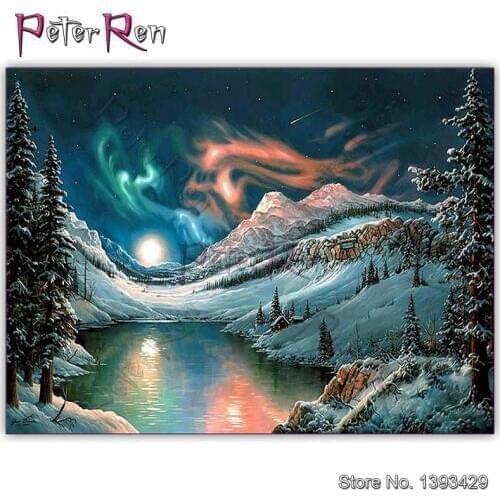 Diamond Embroidery Landscape Picture Of Rhinestone sticker Full drill Square Mosaic Painting 5d round Crystal Cross stitch gift