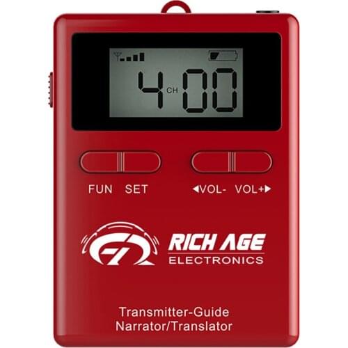 Rich Age Audio Guide Equipment Long Range Talking Distance with 100 Channels Especially Asian Mode