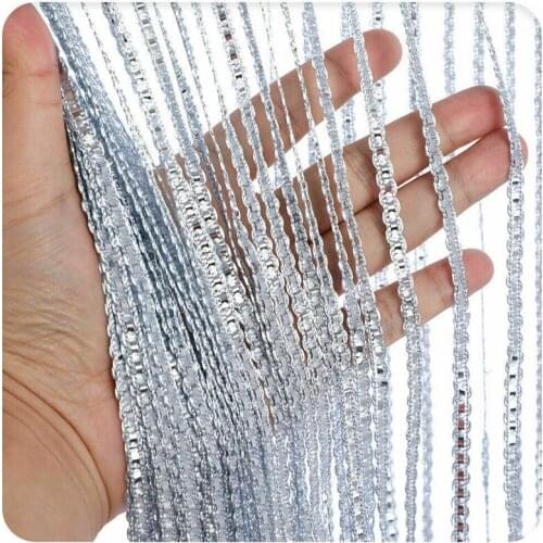 100x200cm Shiny Tassel Line Curtain Partition Door Curtains String Door Divider Drape Living Room Decor Valance Home Decoration