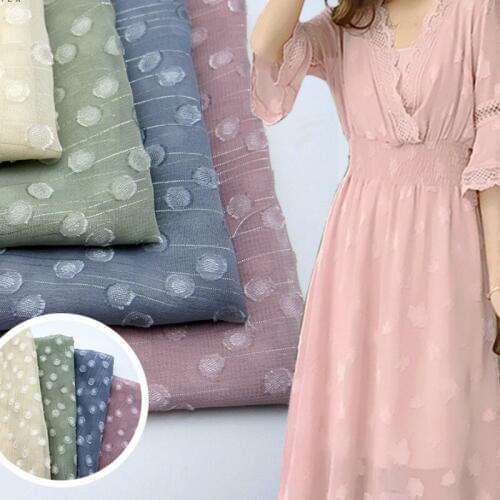 Metallic Jacquard Chiffon Swissdot Shiny Dress Fabric Cosplay Clothing Soft DIY Sewing Material Skirt Blouse Fabric