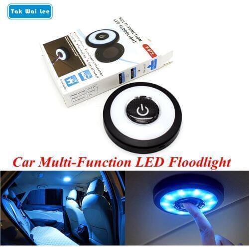 Tak Wai Lee 1Pcs LED Decorative Atmosphere Dome Roof Light Rechargeable 3 Colors Change Car Styling Interior Reading Trunk Lamp