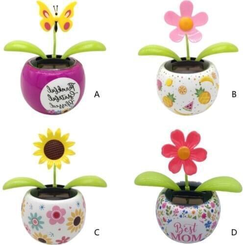 Sunflower Solar Dancer Figure, Solar-Powered Dancing Office Desk Decor Windowsill or Car Dashboard Decoration