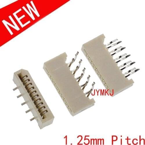 FPC FFC 1.25mm Pitch Flat Cable Connector Socket Double Row DIP Type 4 5 6 7 8 10 12 14 15 16 18 20 21 22 24 25 26 28 30 32 Pin