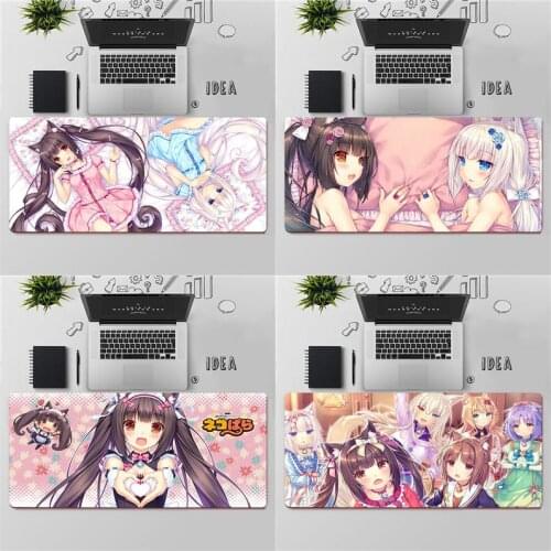 Kawaii Chocola Nekopara Gaming Mouse Pad Large MousePad Gamer Mouse Mat Computer Office XXL Mouse Carpet Keyboard pad Desk Mat