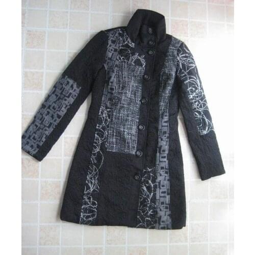Spanish style womens Embroidered Beaded wool coat