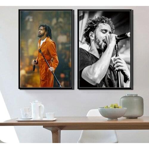 J Cole Rap Hip Hop Music Star Singer Rapper Art Painting Vintage Canvas Poster Wall Home Decor