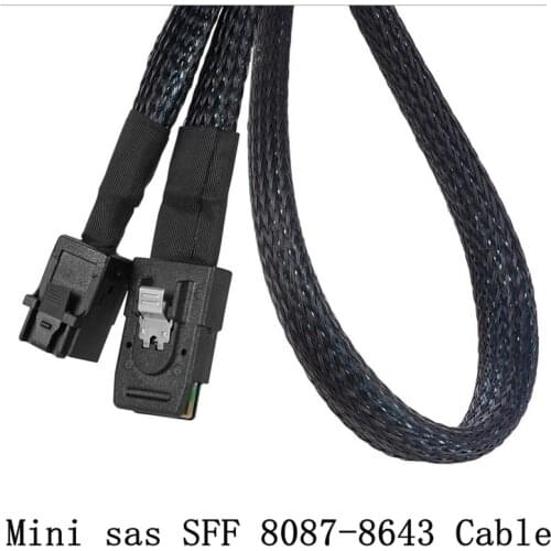 MINI SAS 8643 To SFF 8087 HD Server Data Cable Mini-sas HD SFF-8643 Data Server Hard Disk Raid Cable 50cm 0.5M
