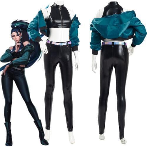 LOL KDA Kaisa Cosplay Costume K/DA Group Coat Pants Outfits Halloween Carnival Suit