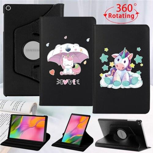 For Samsung Galaxy Tab A 10.1"2019 T510 T515/Tab S6 Lite 10.4" P610 P615 Tablet Case 360 Rotating Stand Leather Protective Cover