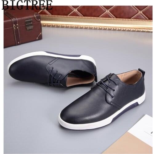 Leather Sneakers Mens Casual Shoes Hot Sale Leather Shoes Men Brand Designer Shoes Men Leather Big Size Zapatos De Hombre Bona
