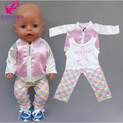 43cm baby doll jacket shirt pants 18 inch girl doll toys clothes coat underpants shorts